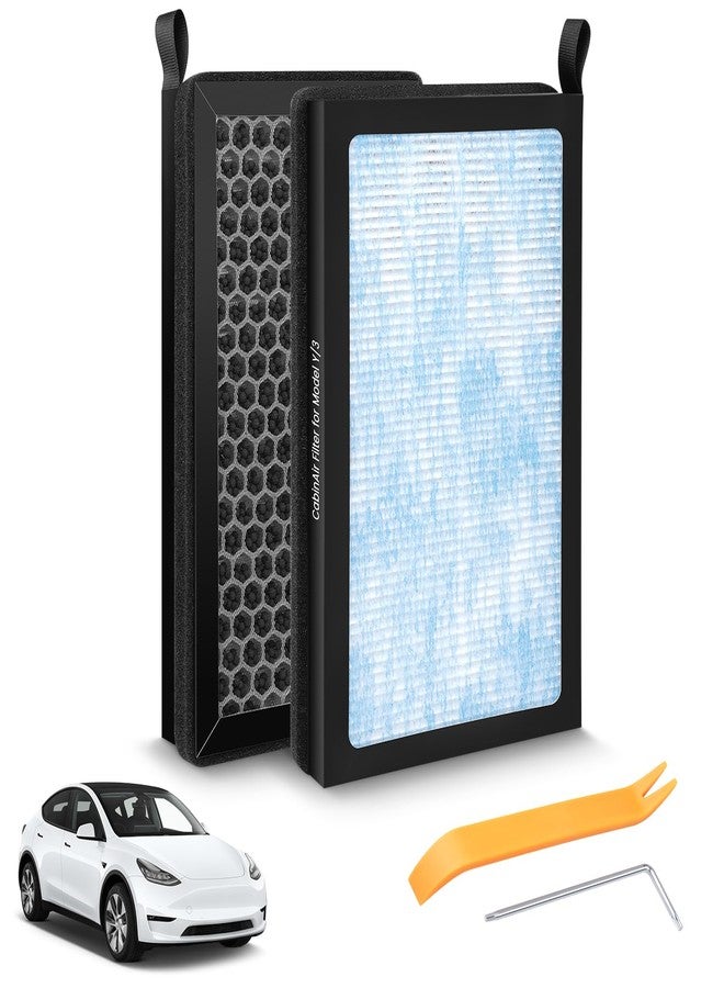 Forccord 2-Pack HEPA Cabin Air Filter Fits for Tesla Model 3 Model Y 2016-2024 2025 Activated Carbon Cabin Filter Tesla Replacement Tesla Car Accessories - Image 1